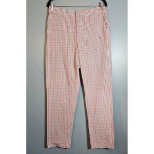 Bobo Choses Red Green Gingham Check Cotton Pants Size 3 L Made in Spain 119929